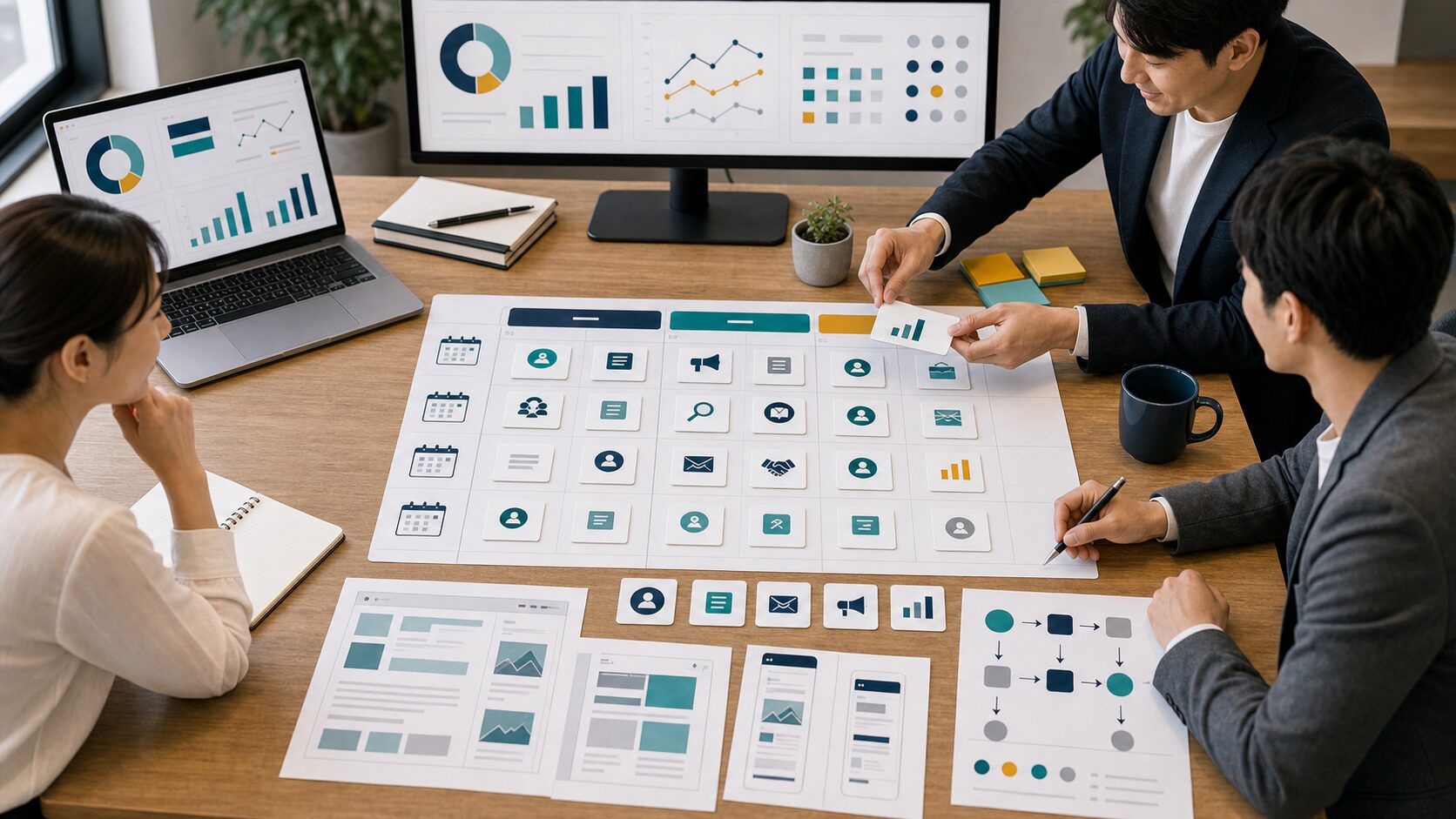 Web担当者不在の会社が90日計画でWebマーケティングを進めるイメージ