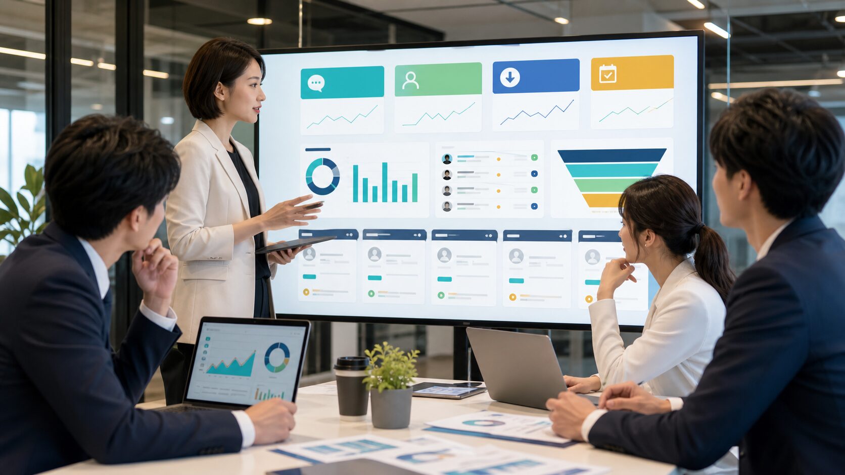 SNSの反応を営業フォローや商談につなげるイメージ