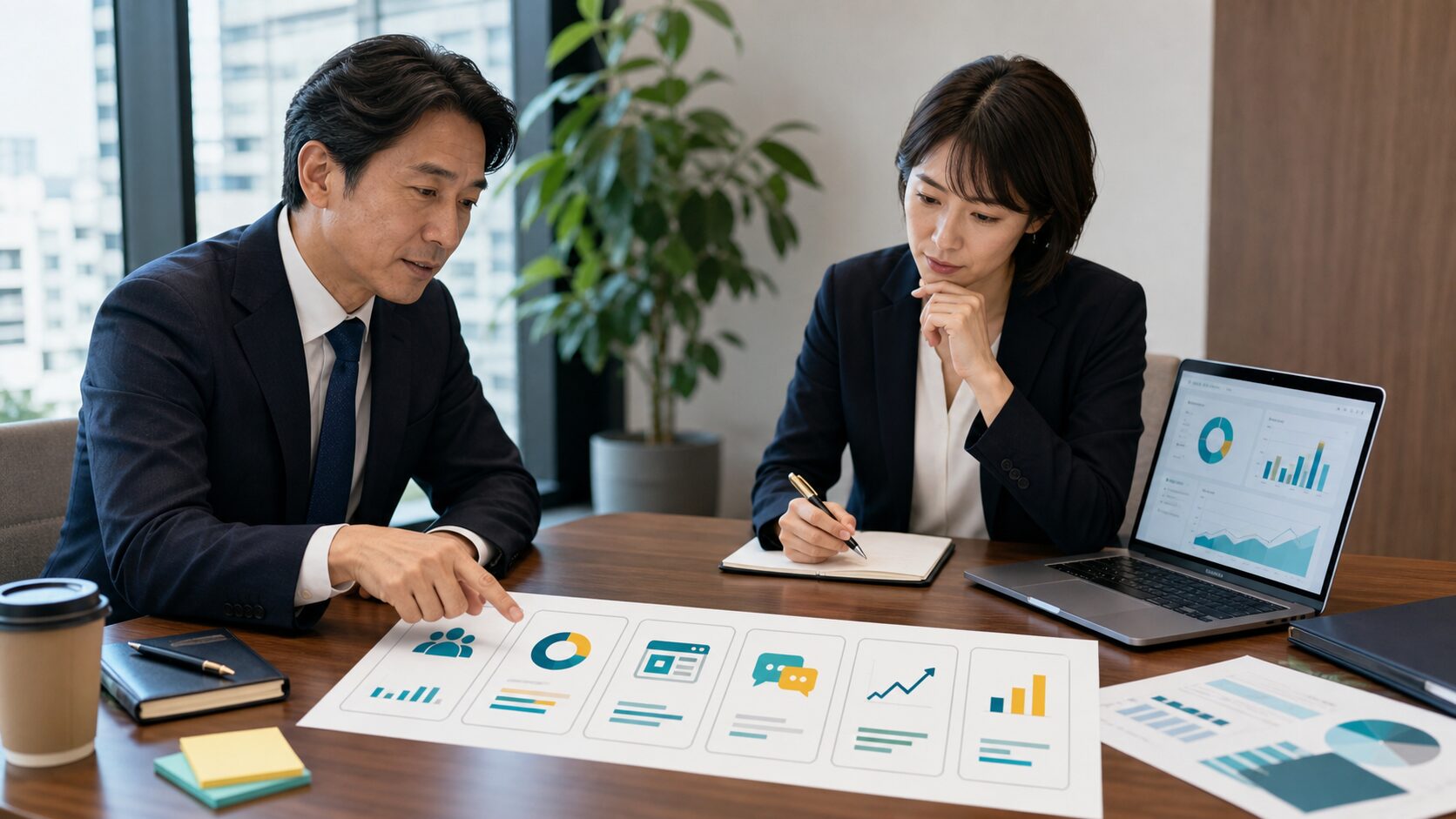 経営者がGoogleアナリティクスで見るべき指標を整理するイメージ