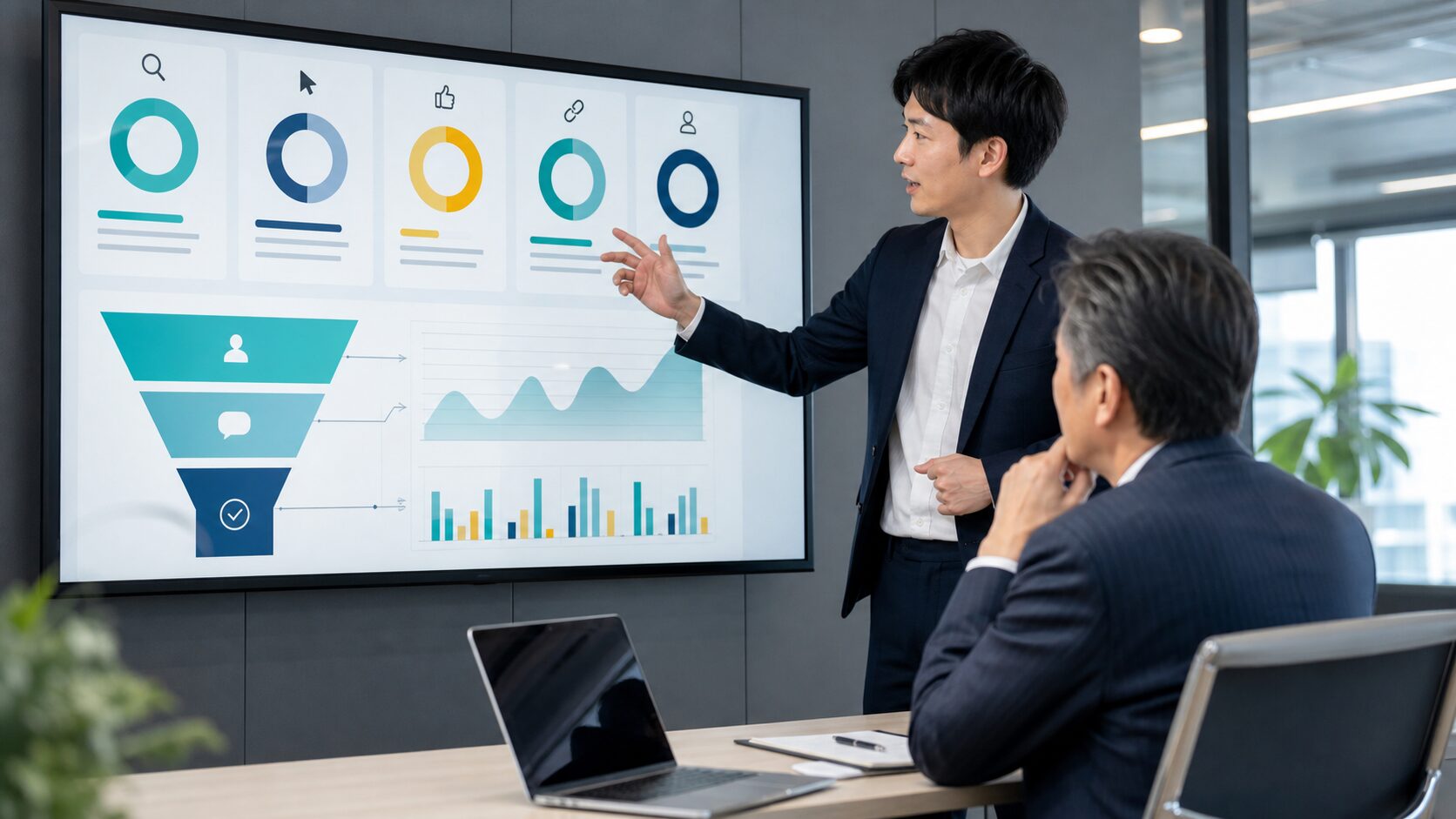 流入元とキーイベントをつなげて分析するイメージ