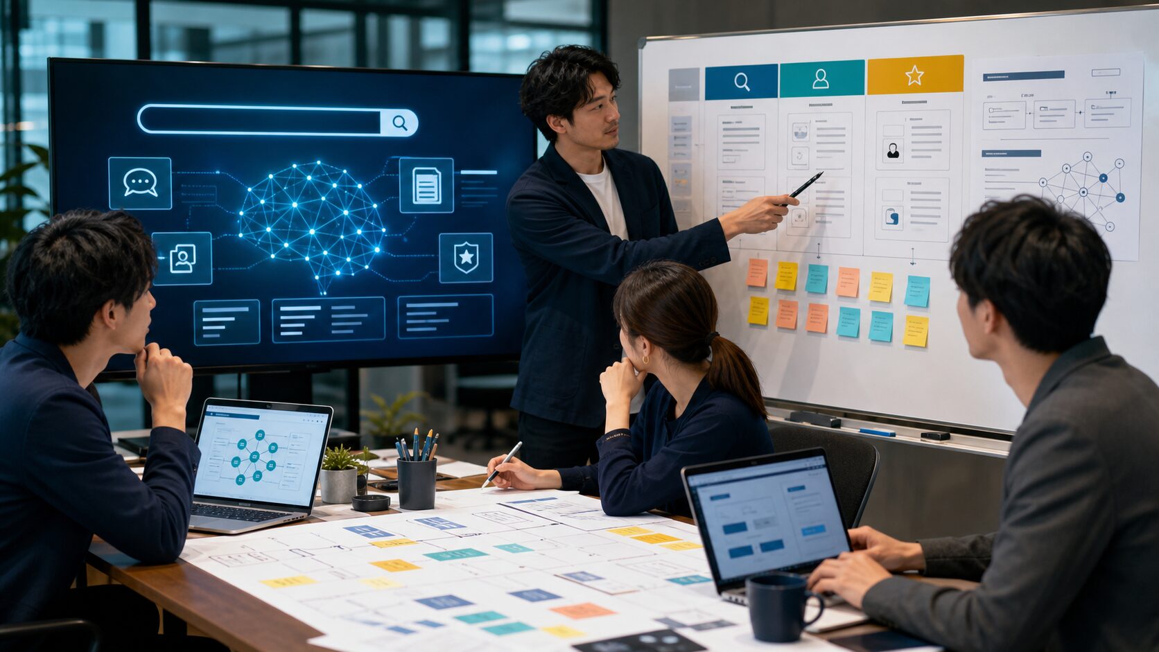 AI時代の検索とSEOコンテンツを設計するイメージ