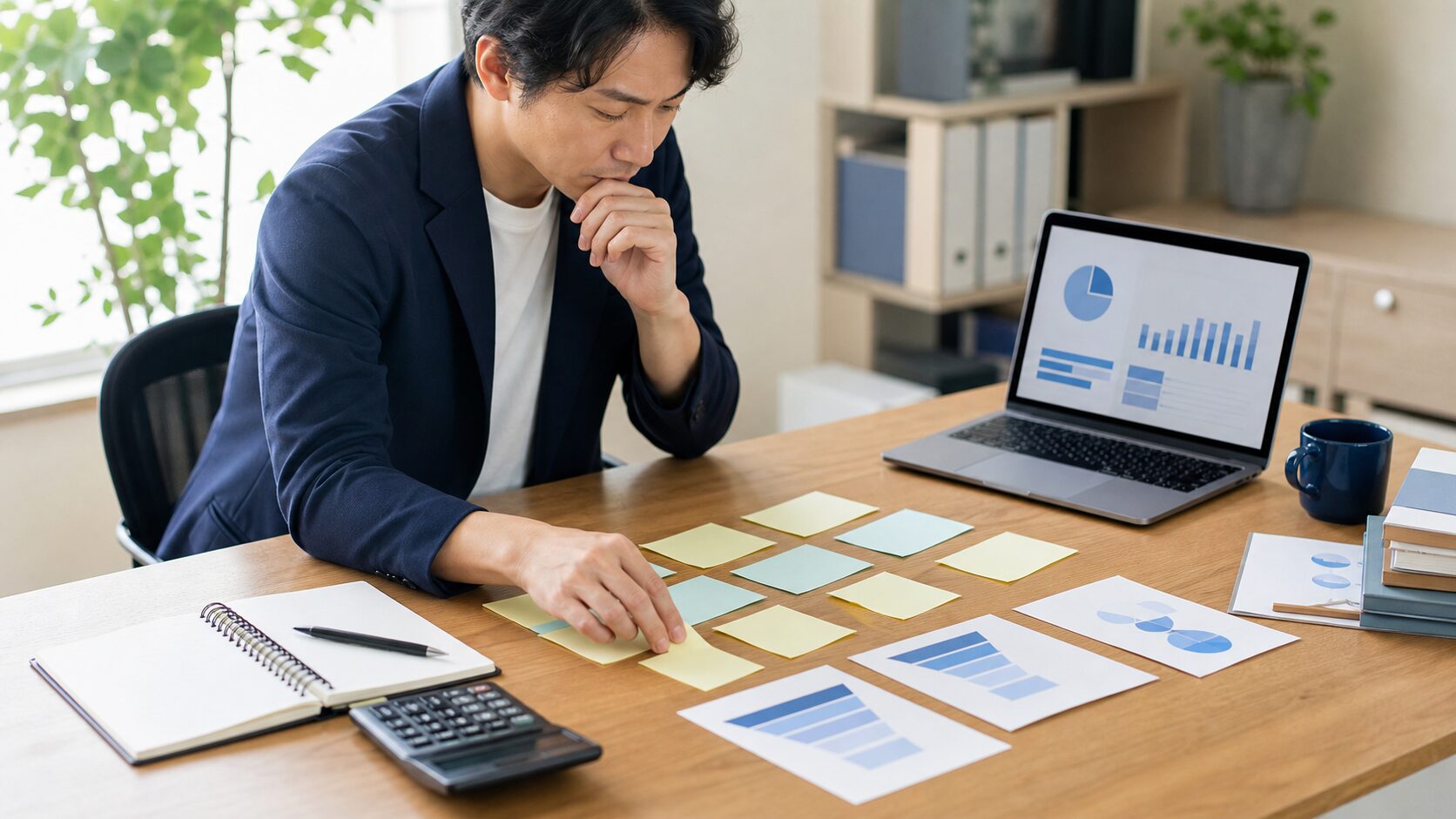 自社の課題を整理してWebマーケティング会社への依頼範囲を決めるイメージ